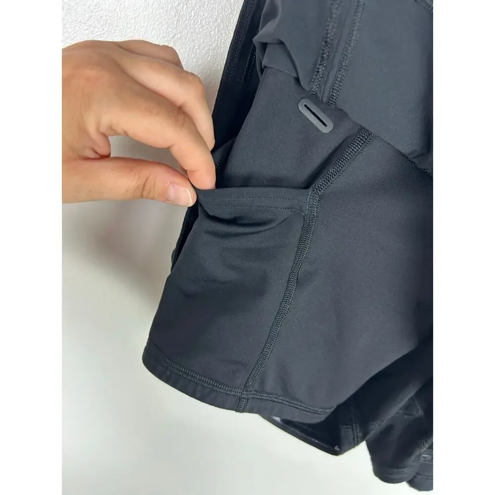 Lululemon Black Pace Rival Mid-Rise Skirt Size 6